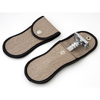 Travelcase voor scheermes blank