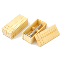 Houten case voor scheermes